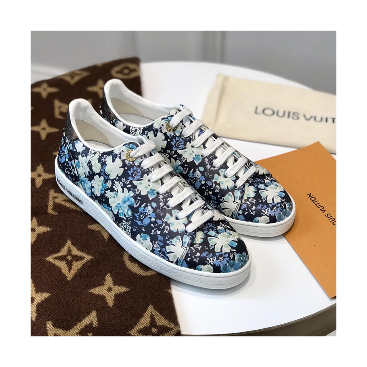 Louis Vuitton Leather Printed Frontrow Sneaker 1A5N7W