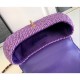 Chanel Mini Sequin Flap Bag with Top Handle Purple Tweed AS4573