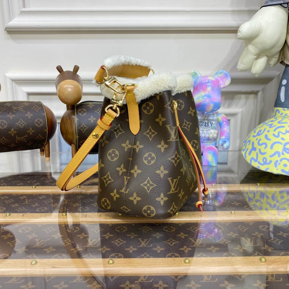 Louis Vuitton Monogram and Shearling Neonoe BB M46319