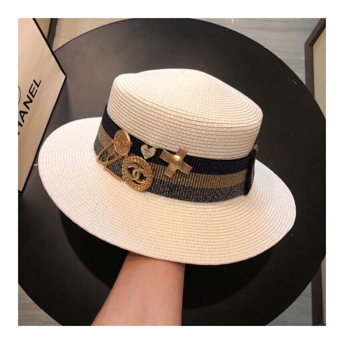 Chanel Badge Fedora Hat D014