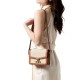 Celine Teen Triomphe Bag In Textile and Calfskin Natural/Tan 188423