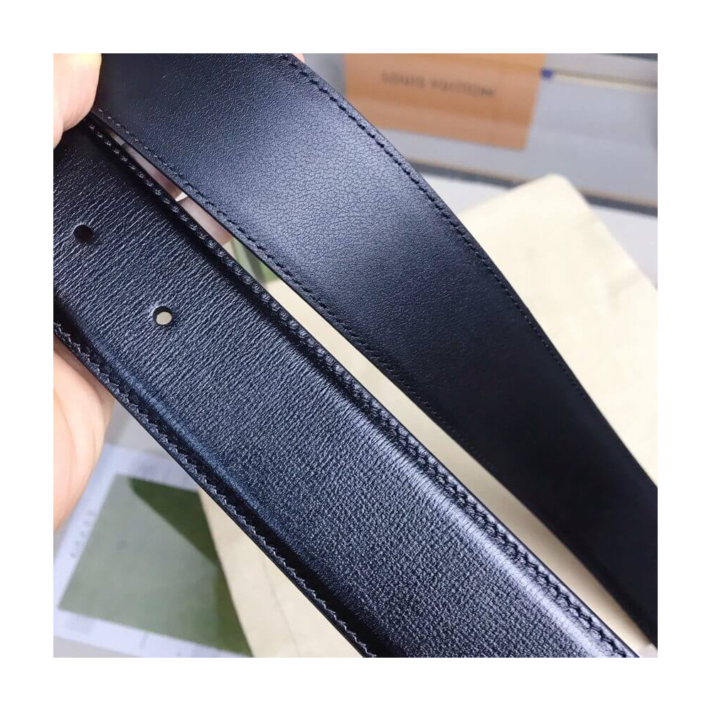 Gucci GG Marmont 40mm Wide Belt 400593 Black