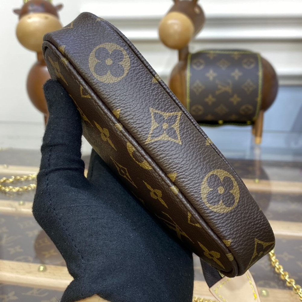 Louis Vuitton Monogram Canvas Mini Pochette Accessoires On Chain M82510