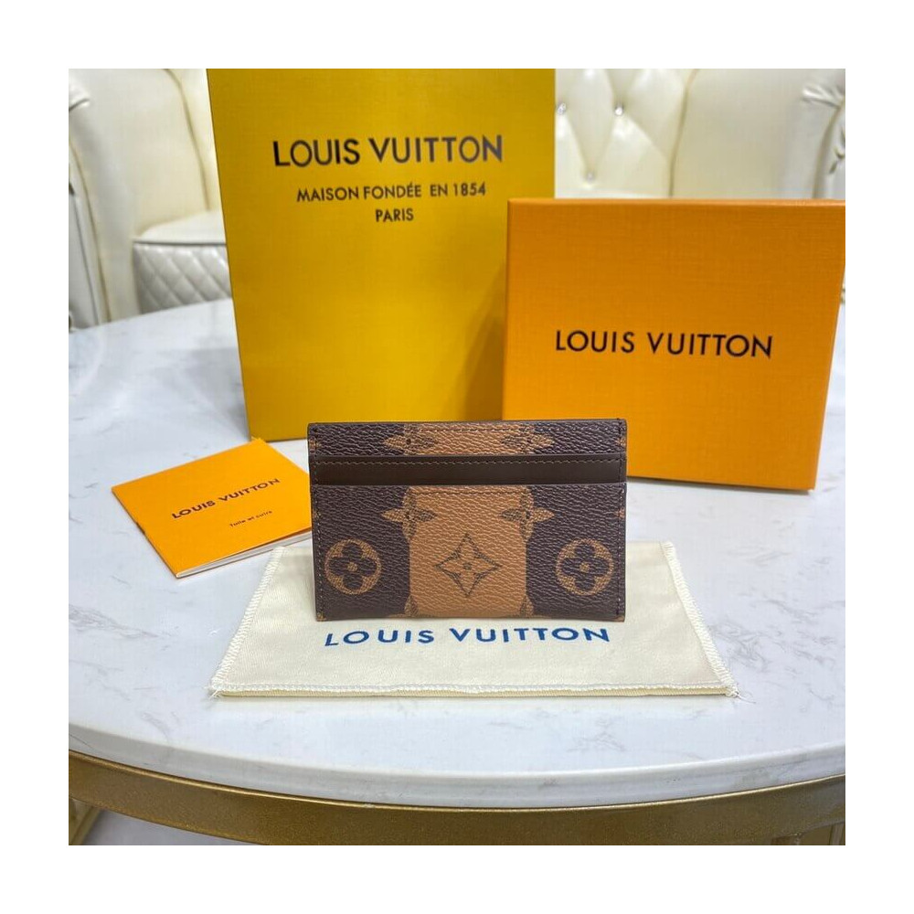 Louis VuittoN Monogram Stripes Double Card Holder M81006