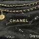 Chanel 22 Small Handbag AS3260 in Black Velvet