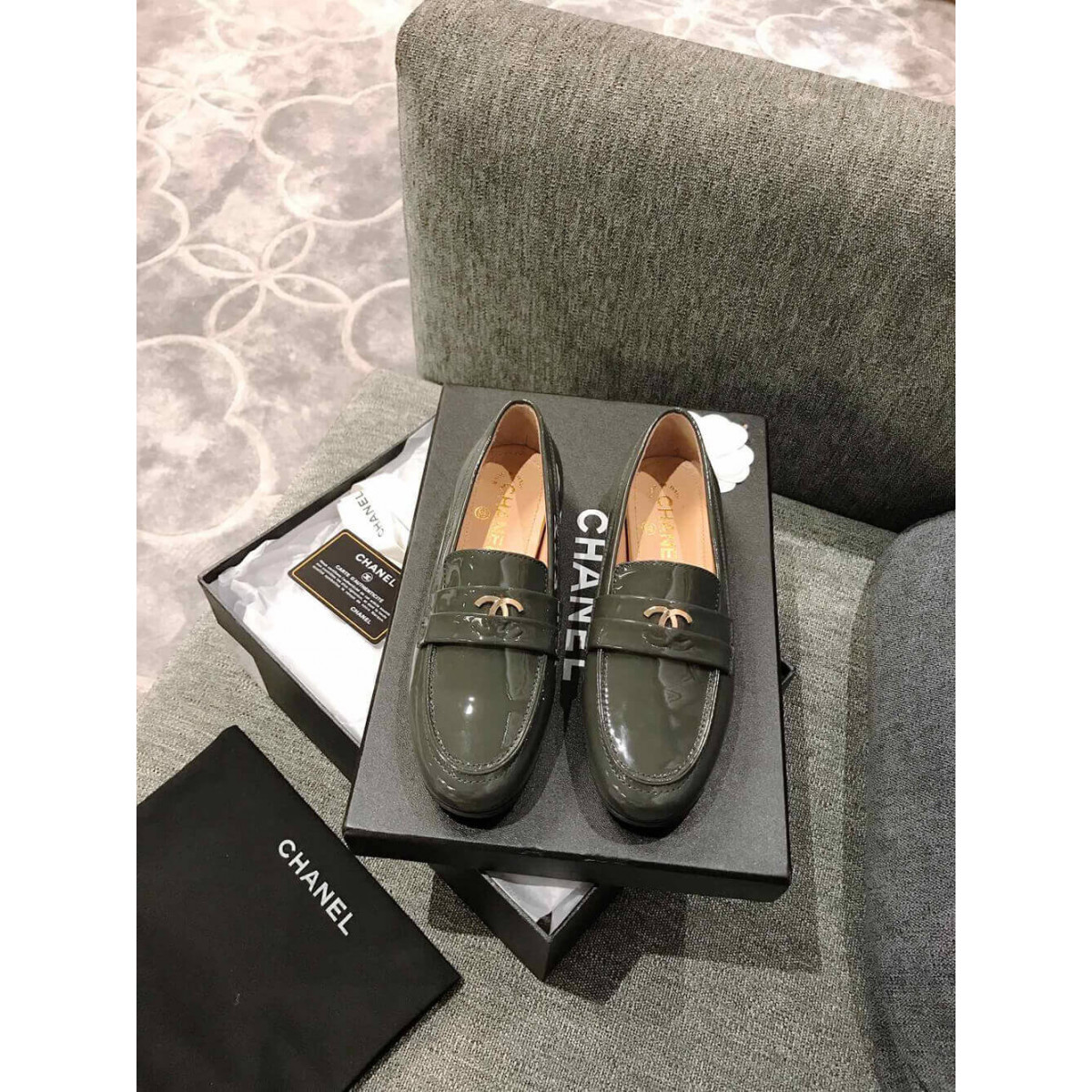 Chanel Patent Leather Loafers G35631