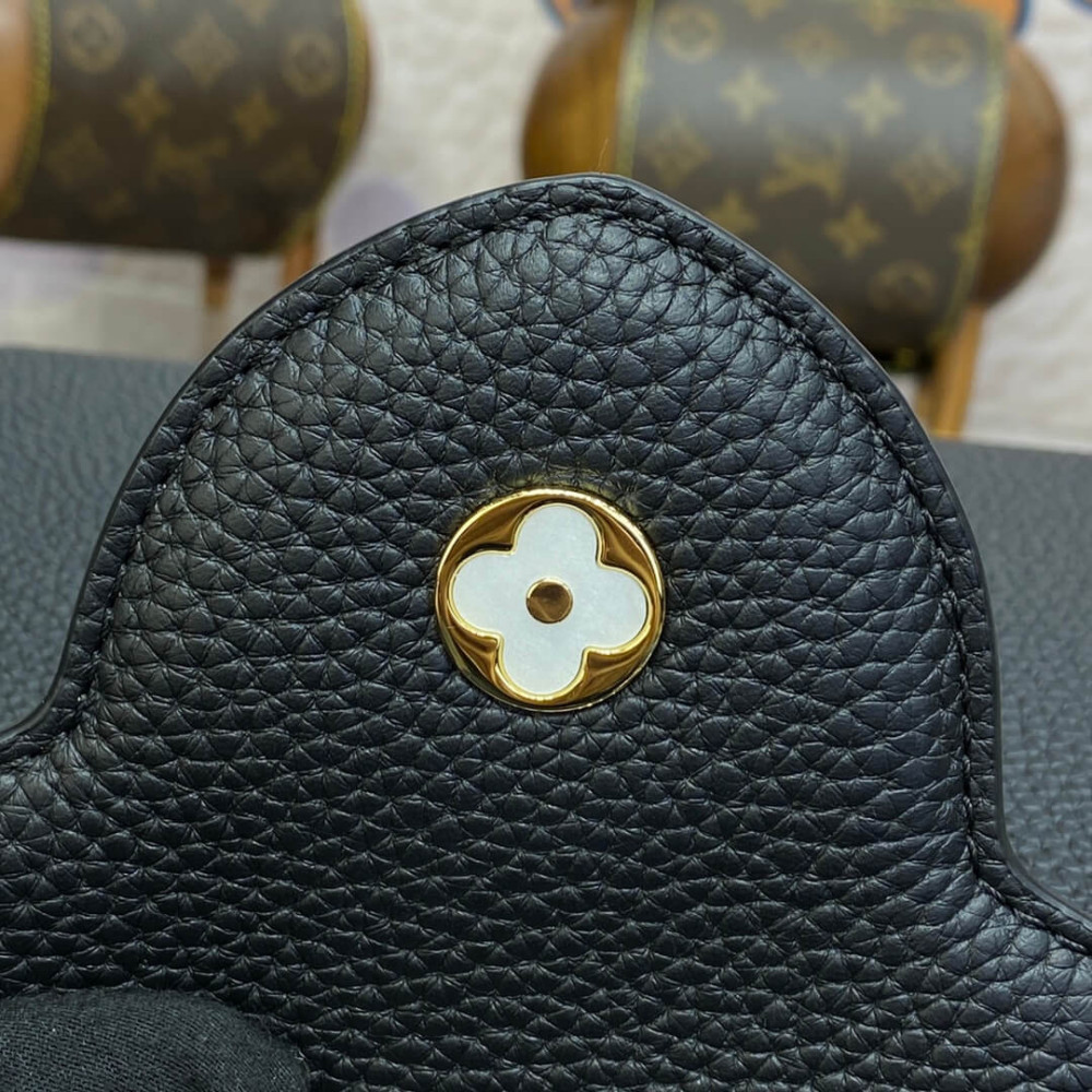 Louis Vuitton Black Capucines Bag  with Decorative Monogram Flowers M23263