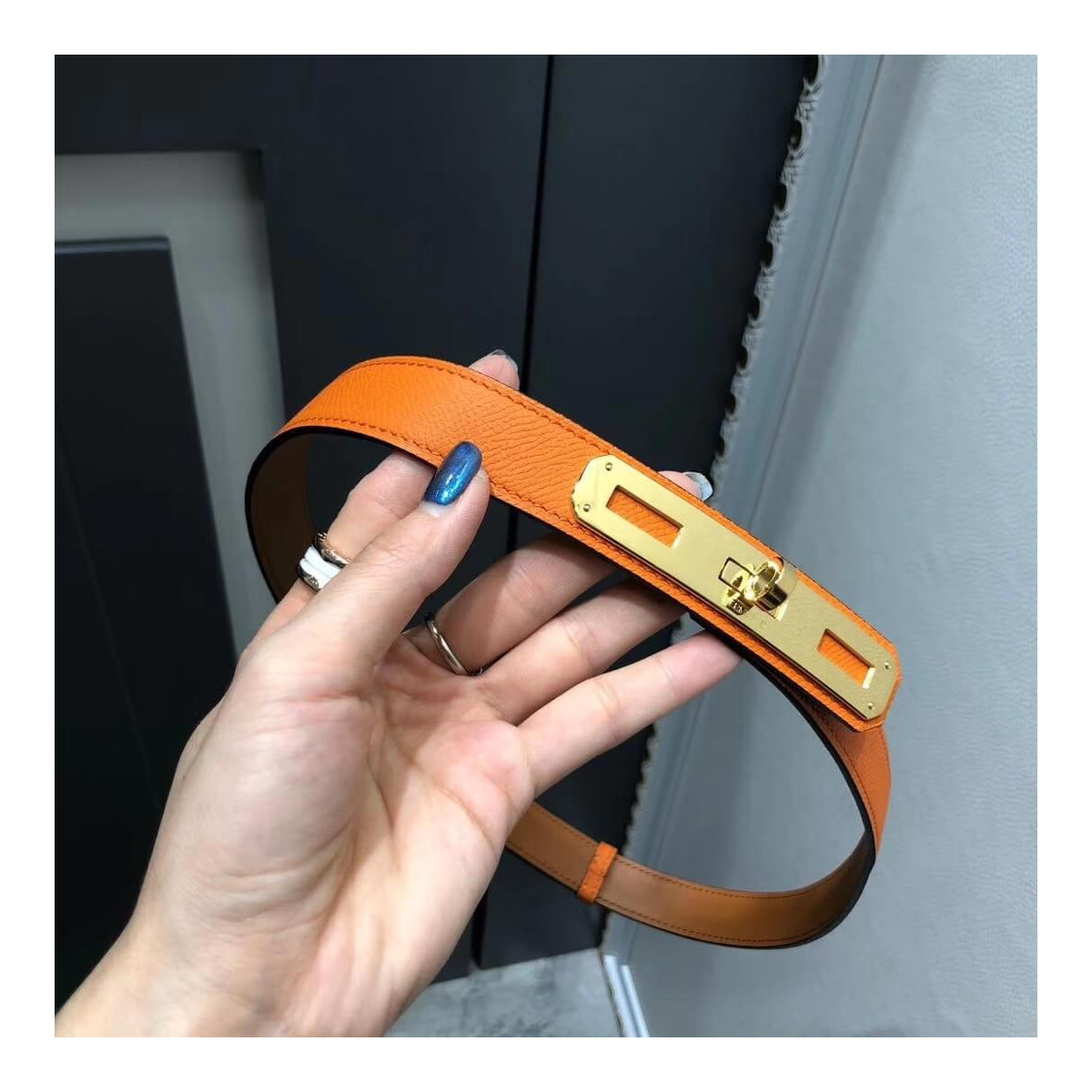 Hermes O&#039;Kelly 24 Belt H07960 Orange