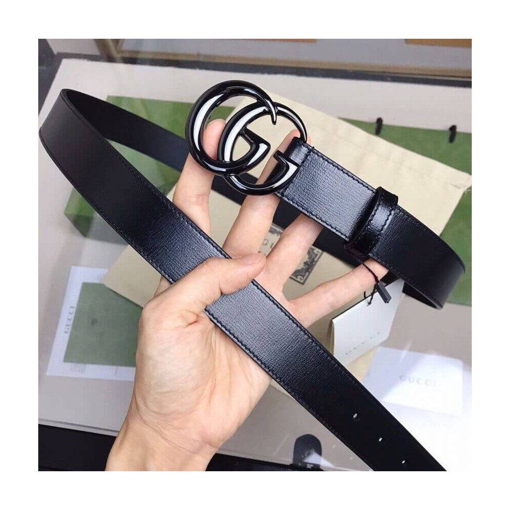 Gucci GG Marmont 30mm Thin Belt 414516 Black