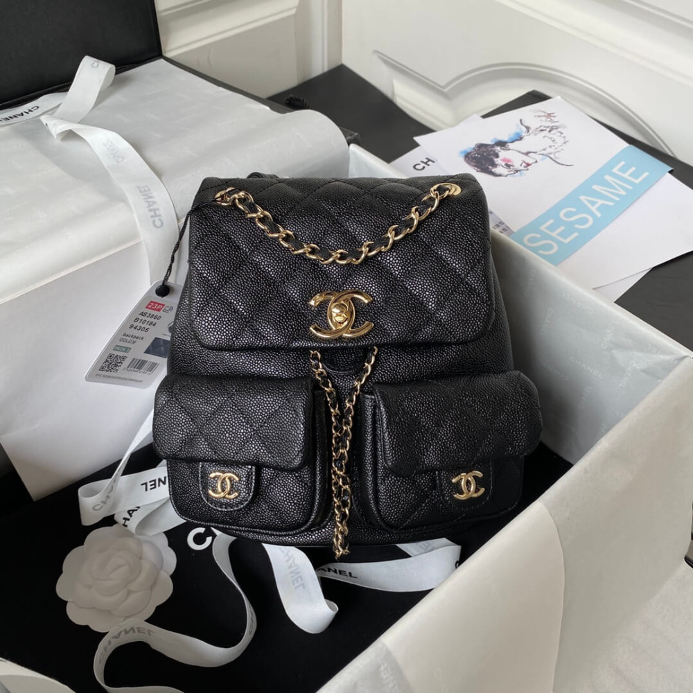 Chanel Small Duma Backpack Caviar Calfskin AS3860