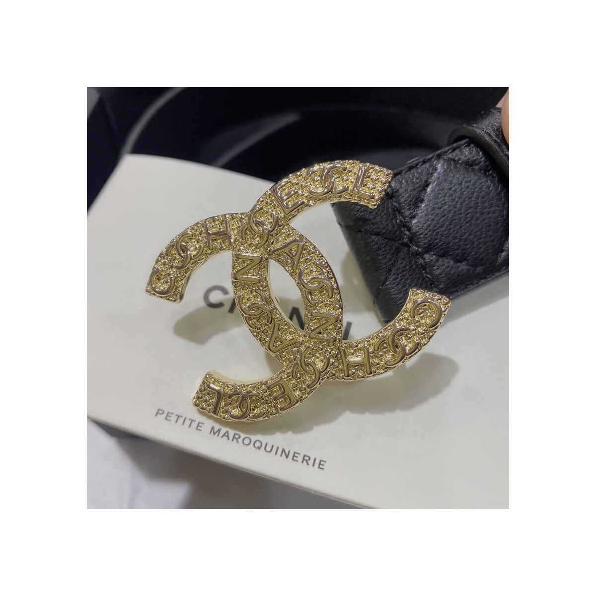 Chanel Quilted CC Logo Belt 3.0cm 34165