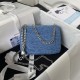 Chanel Heart Crush Chain Flap Bag in Denim Blue AS3829