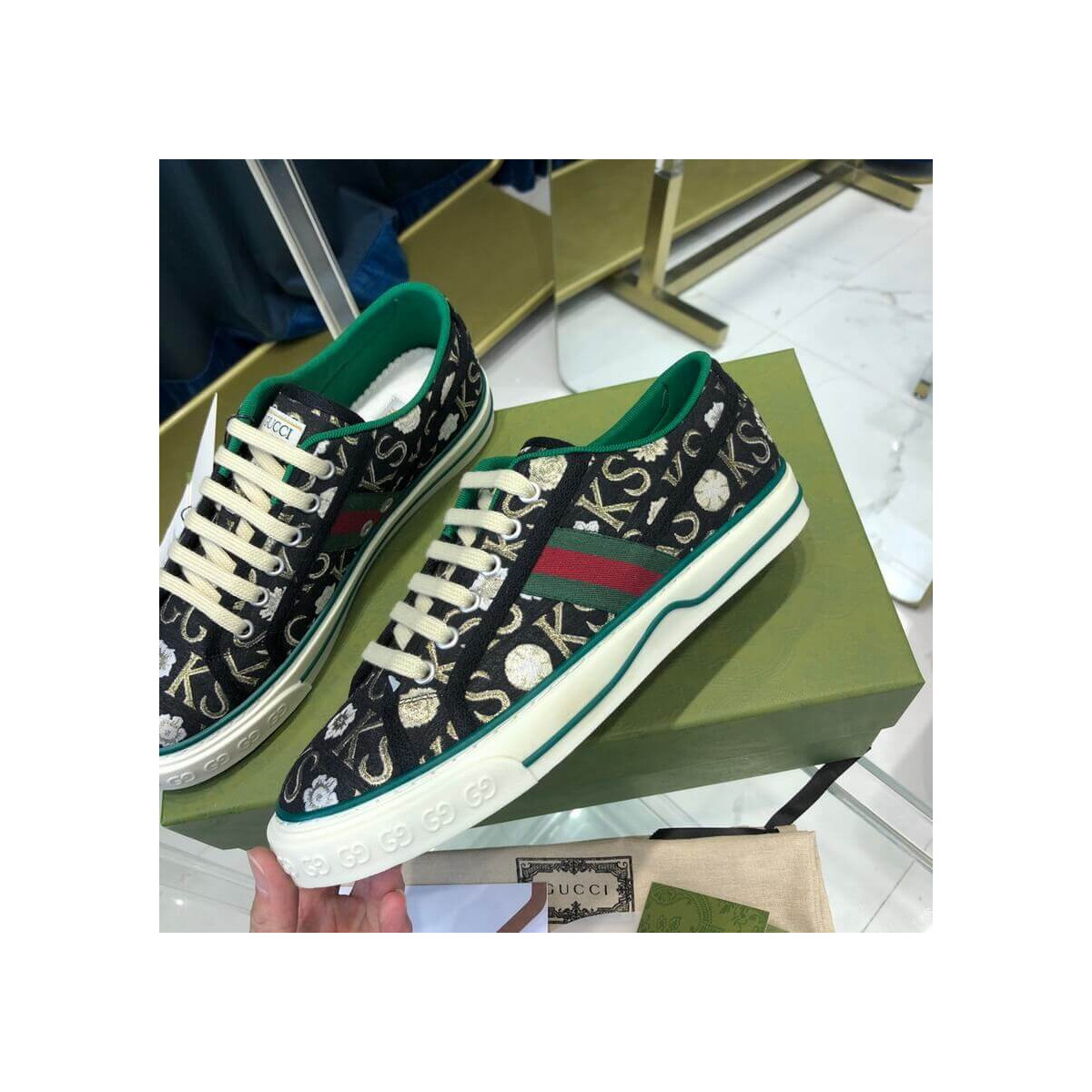 Gucci Ken Scott Print Tennis 1977 Sneaker 645279