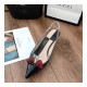 Gucci Eleonor Strawberry Patent Slingback Pumps 286148 Black