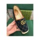 Gucci Pilar Double G Denim Espadrille Flat