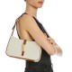 Saint Laurent Le 5A7 Leather-Trimmed Canvas Shoulder Bag White 657228