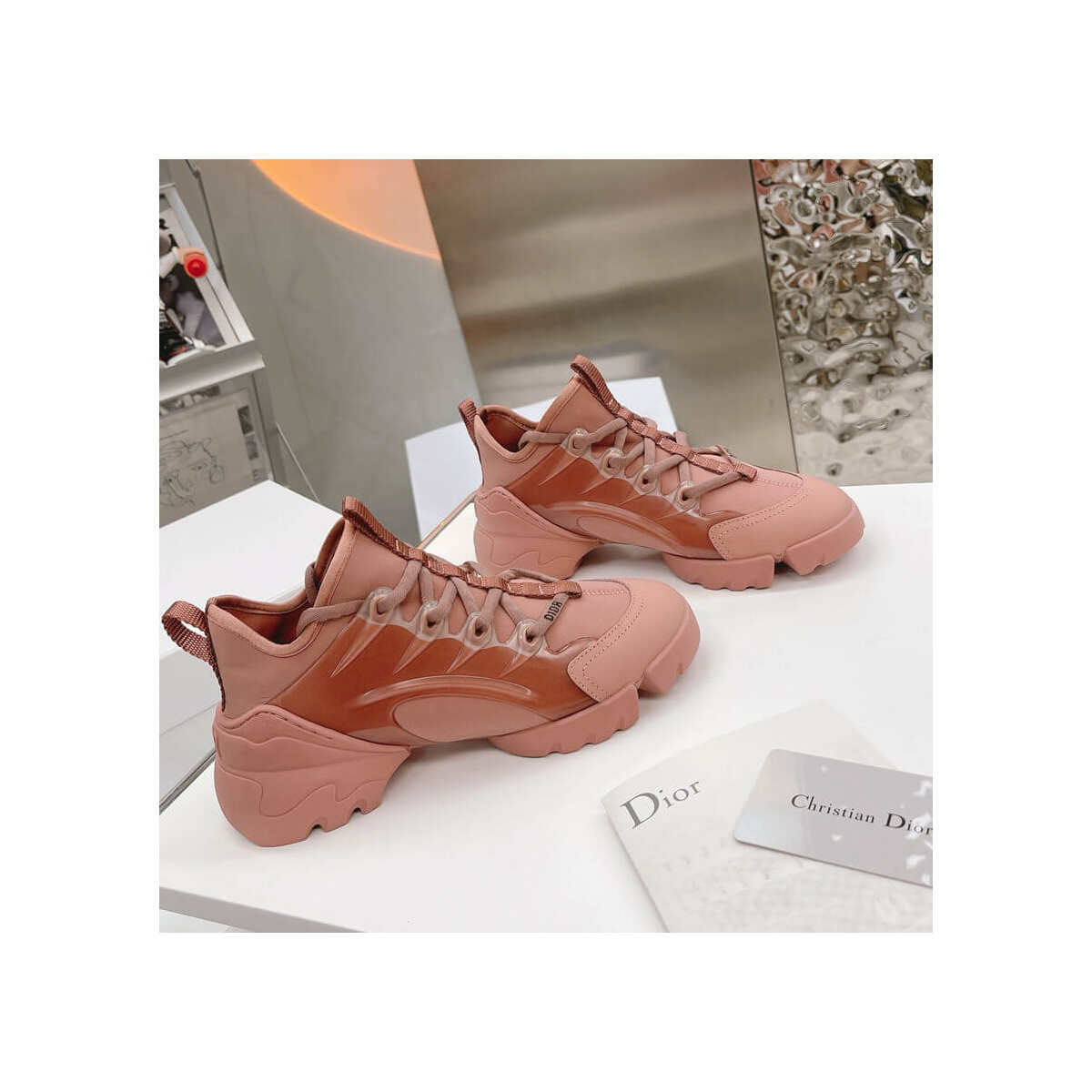 Christian Dior D-Connect Sneaker Dark Nude Technical Fabric K222