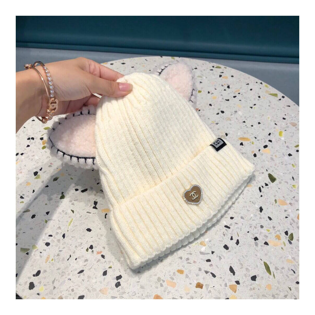 Chanel Cat Ears Wool Hat D016