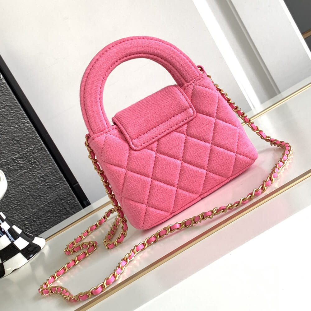 Chanel Jersey Quilted Nano Kelly Shopper Bag AP3435