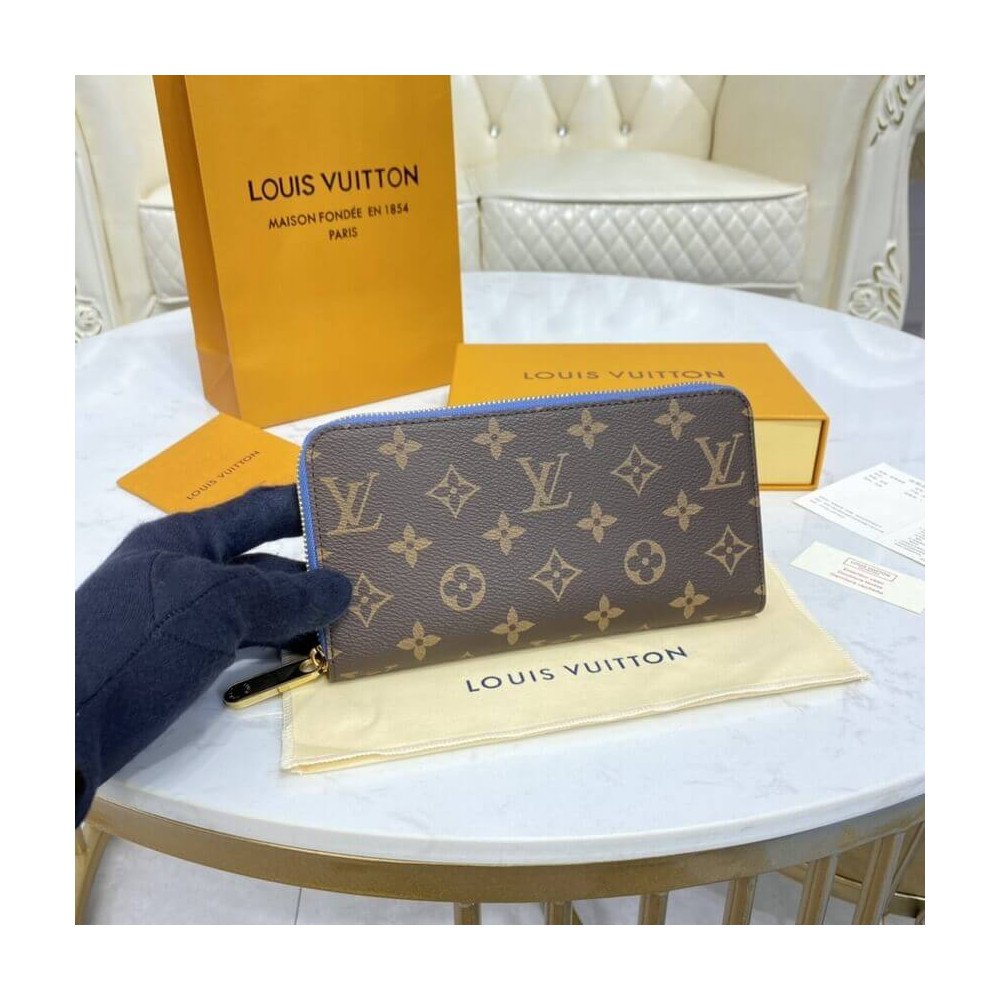 Louis Vuitton Monogram Zippy Wallet M63894 Blue