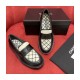 Chanel Black Leather and White Velvet Loafers