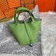 Hermes Picotin Lock Bag in Taurillon Clemence Vert Criquet