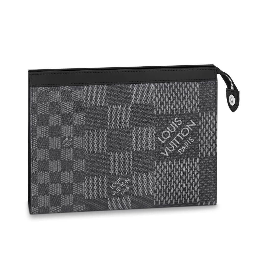 Louis Vuitton Damier Graphite 3D Canvas Pochette Voyage N60443 N60444