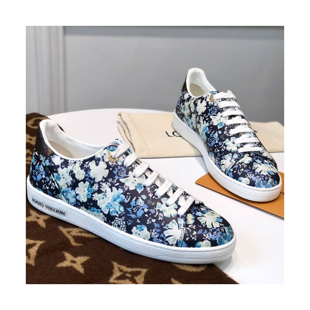 Louis Vuitton Leather Printed Frontrow Sneaker 1A5N7W