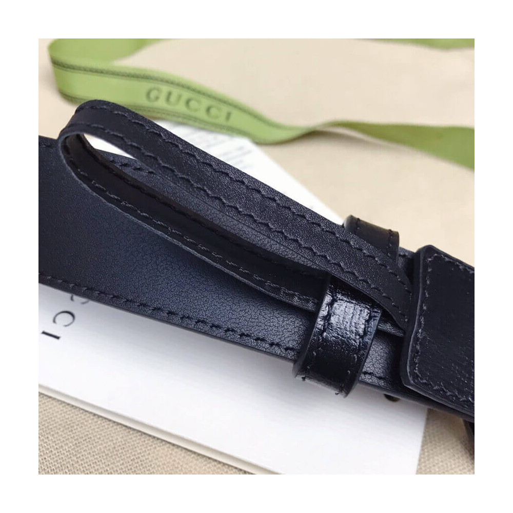 Gucci GG Marmont 30mm Thin Belt 414516 Black