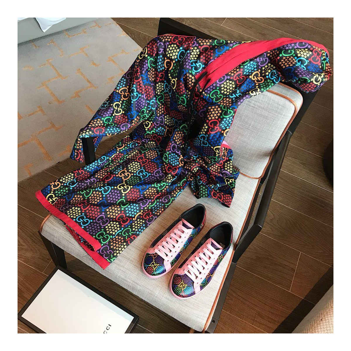 Gucci GG Psychedelic Ace sneaker ‎610086 Pink