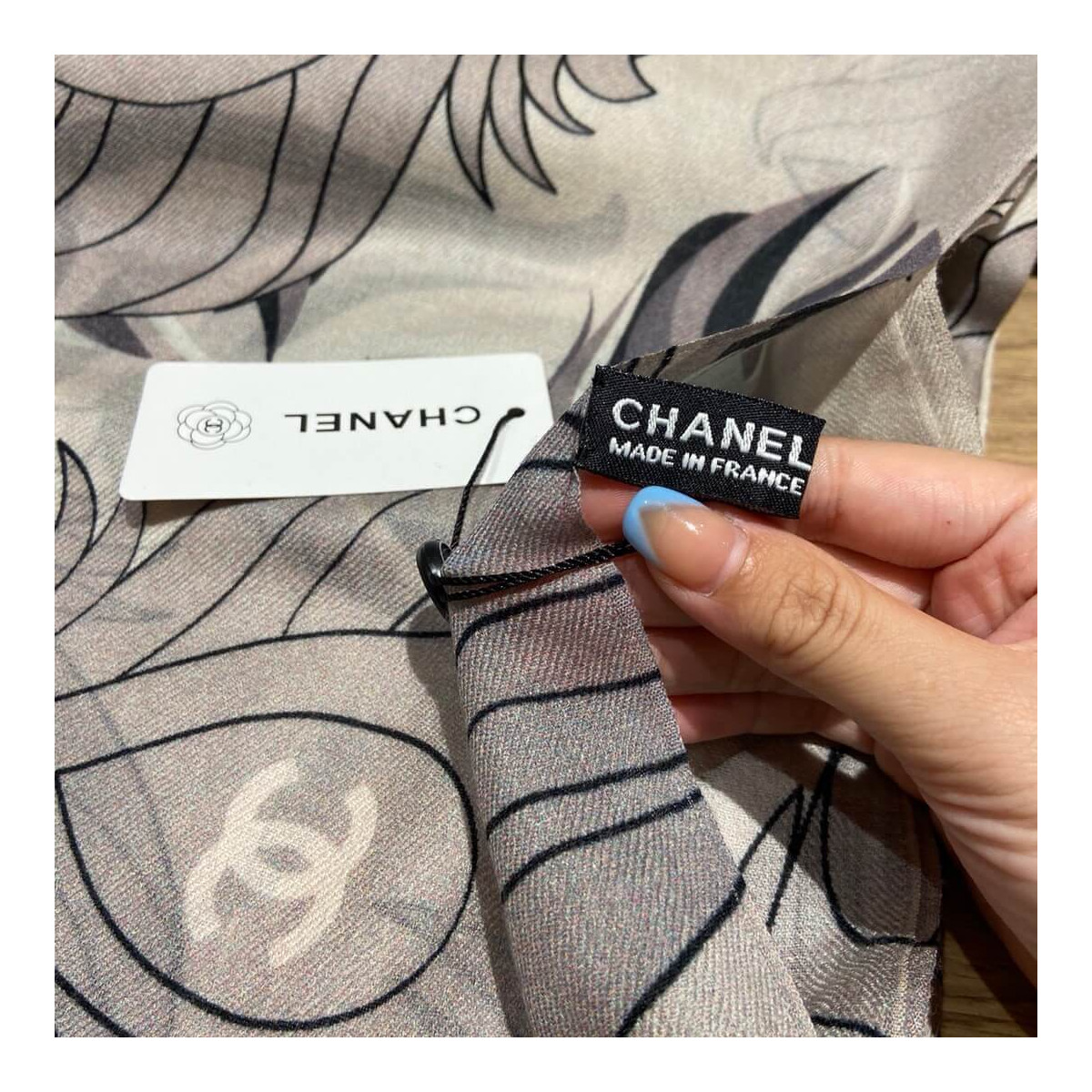 Chanel Cashmere CC Scarf A0341