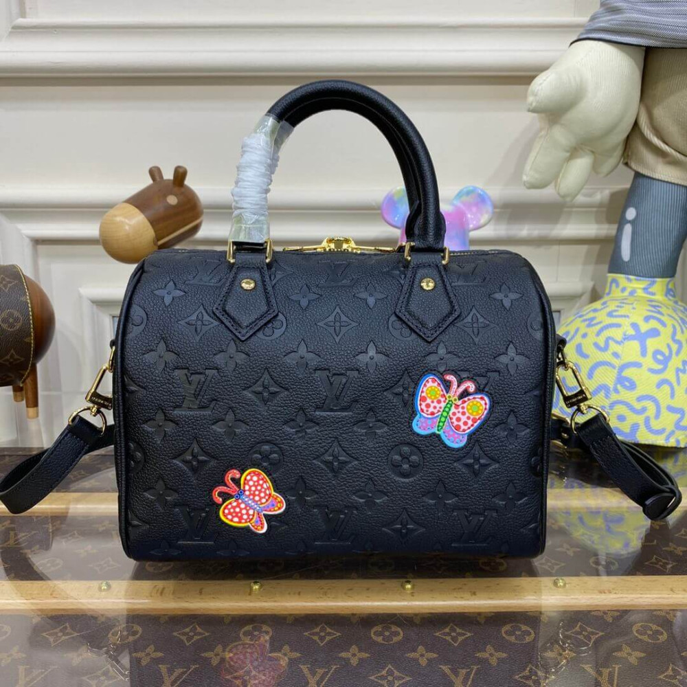 LV x YK Speedy Bandouliere 25 with Flower Marquetry M46415