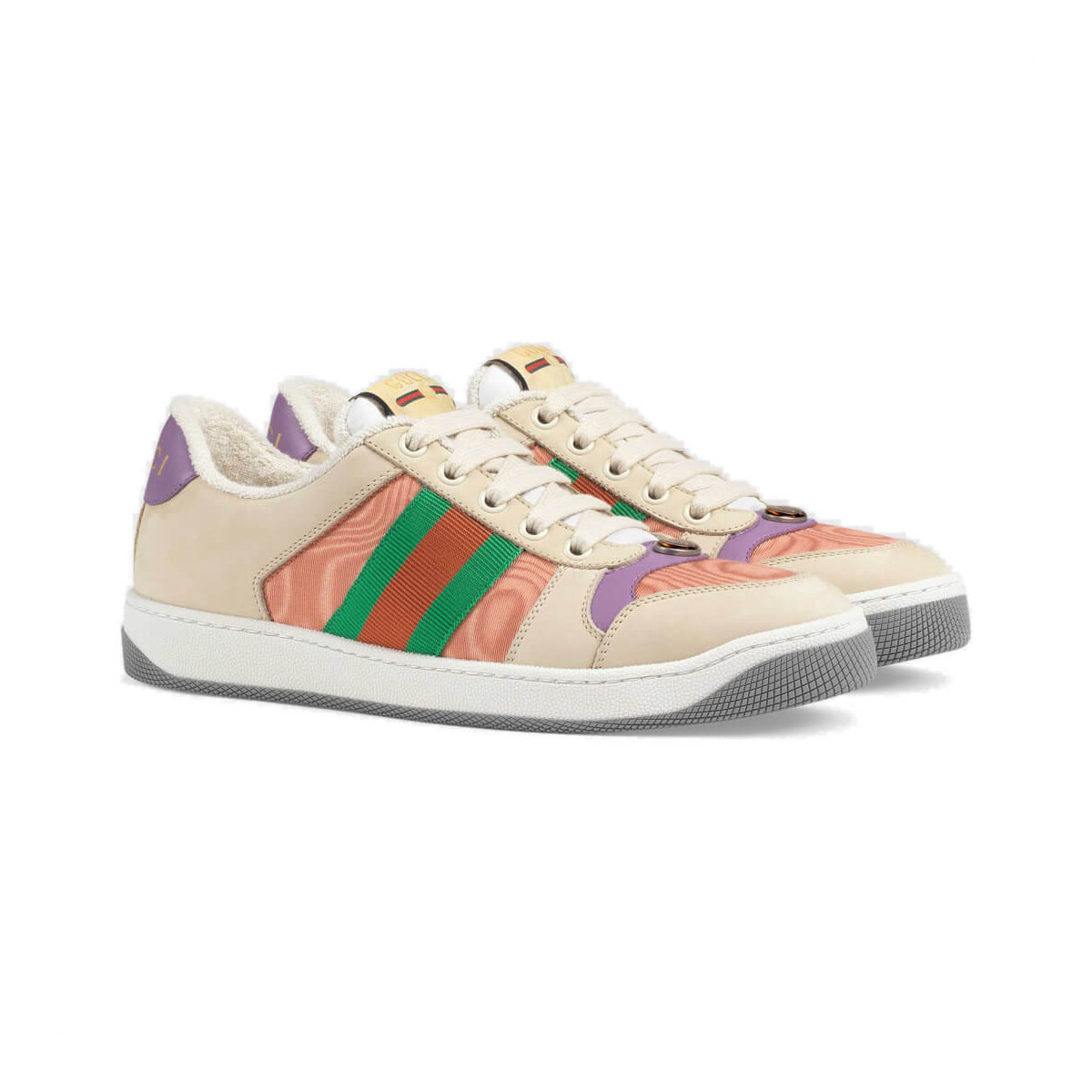 Gucci Screener Leather Sneaker 577684 Pink