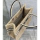 Christian Dior Medium Book Tote Beige Cannage Shearling M1296