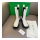 Bottega Veneta Rubber-Trimmed Leather Chelsea Boots White