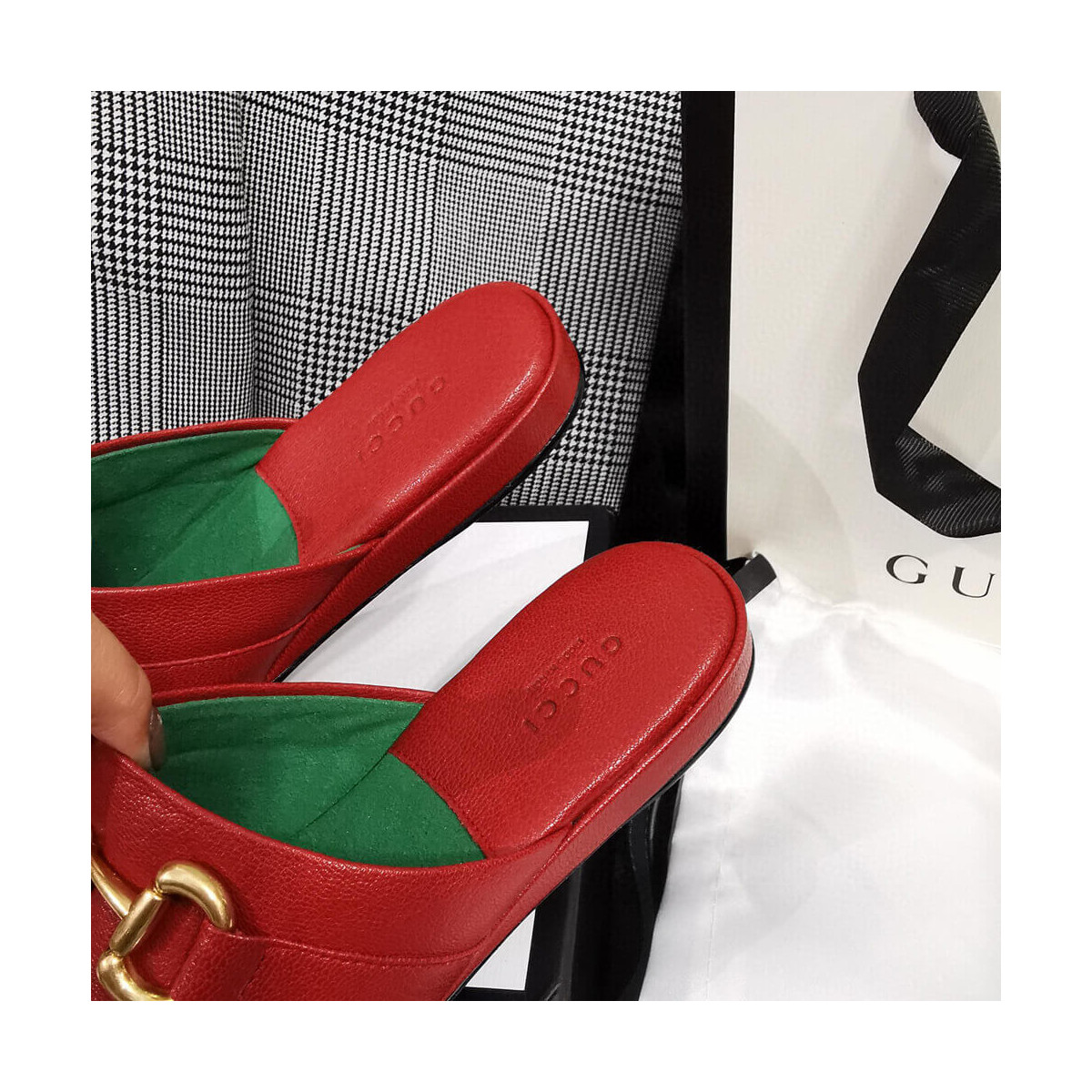 Gucci Leather Slipper 604075 Red