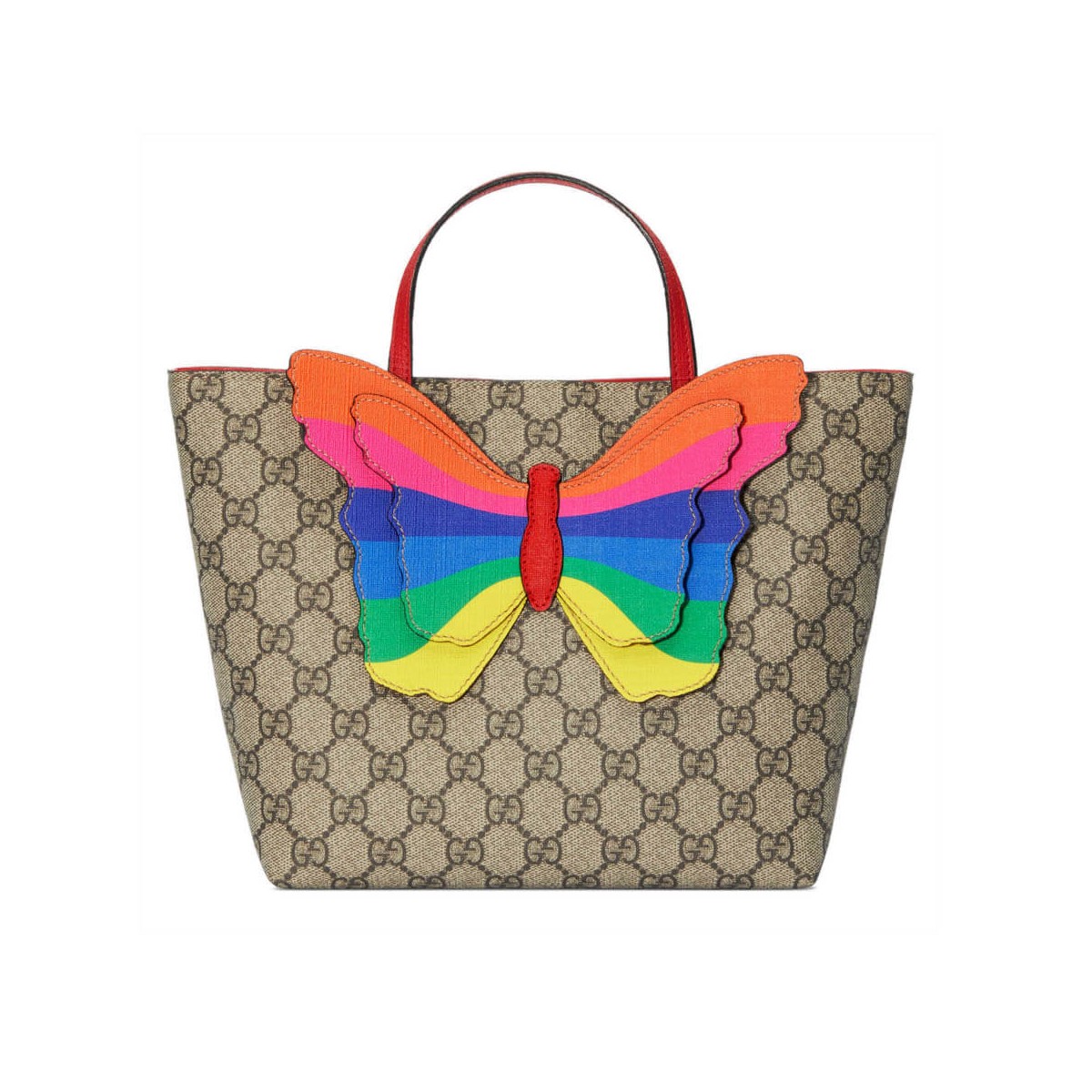 Gucci Children&#039;s GG Tote With Rainbow Butterfly 550768