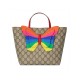 Gucci Children&#039;s GG Tote With Rainbow Butterfly 550768