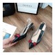 Gucci Eleonor Strawberry Patent Slingback Pumps 286148 Black