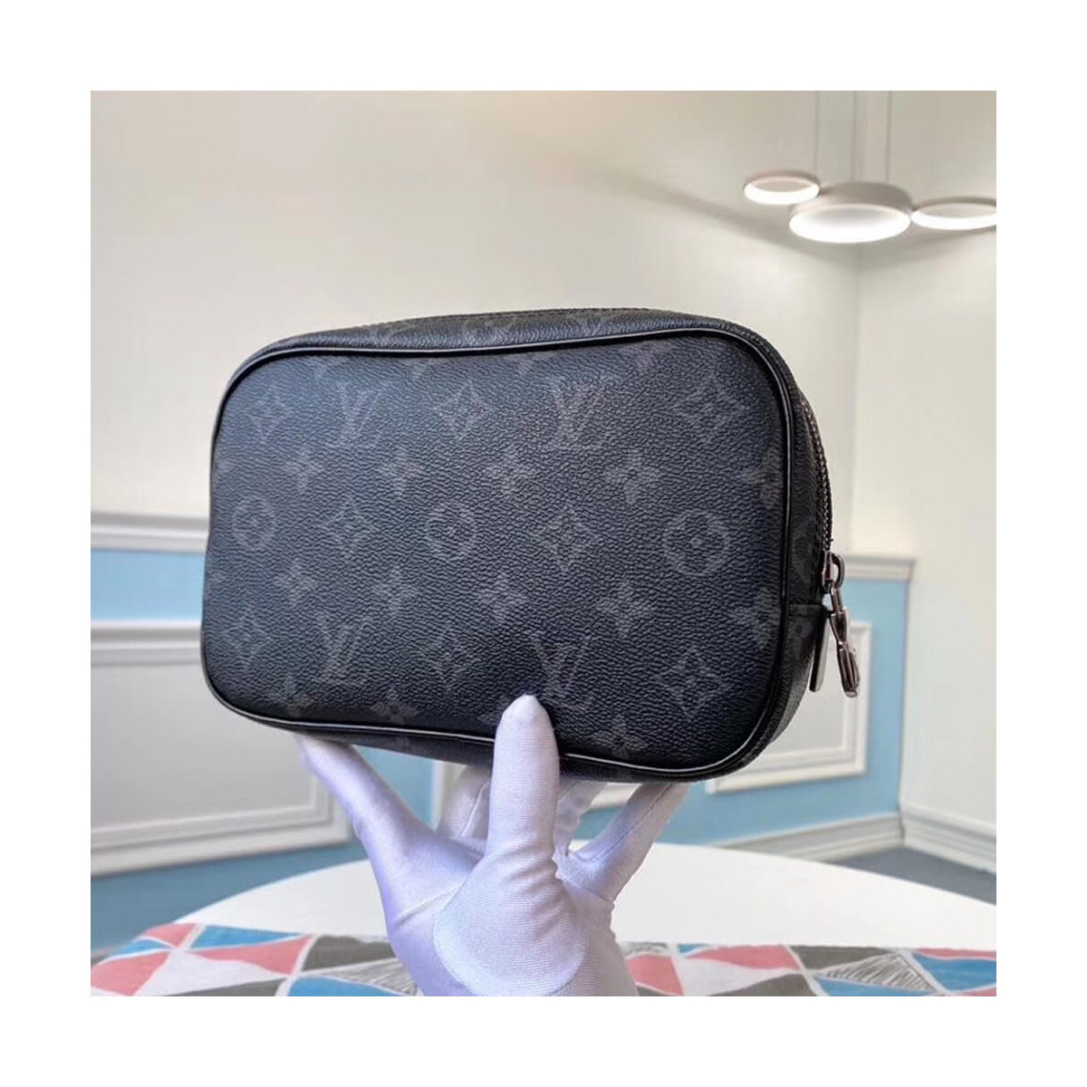 Louis Vuitton Monogram Eclipse Toilet Pouch PM M43384