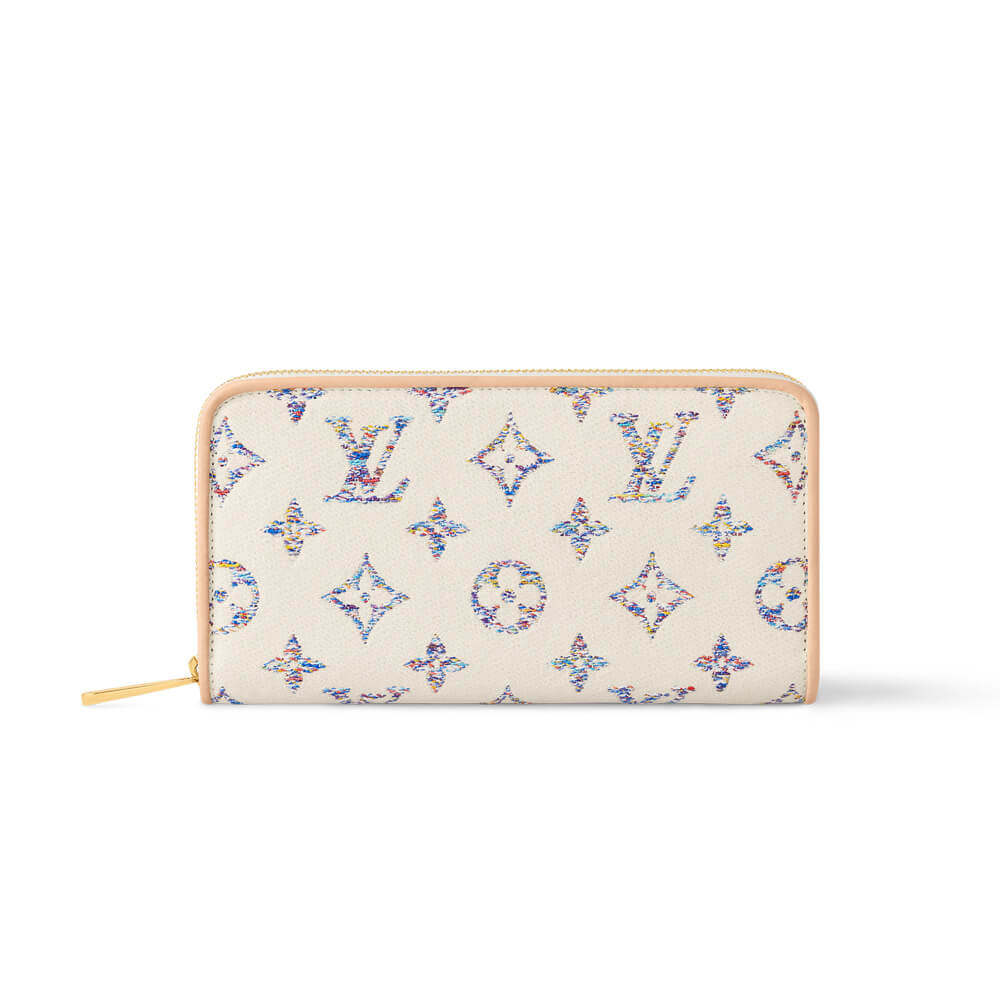 Louis Vuttion Monogram Jacquard Fabric Zippy Wallet M83456