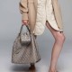 Louis Vuitton Mahina Leather Carmel Bag M23396 Grey