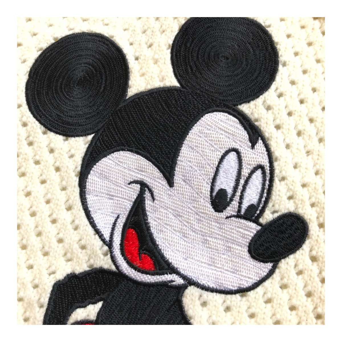 Gucci Mickey Mouse Crochet Applique Wool Sweater 320347