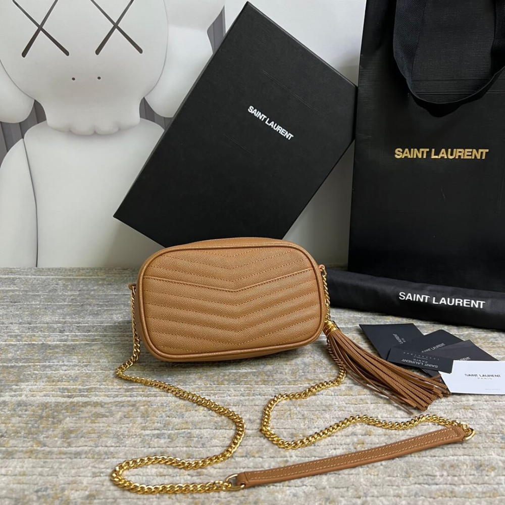 Saint Laurent Mini Lou Grain Leather Camera Bag 612579