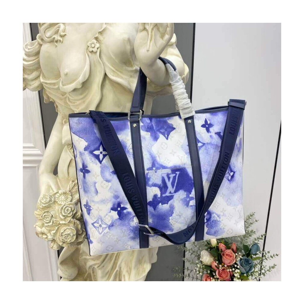 Louis Vuitton Monogram Watercolor Blue New Tote GM M45755