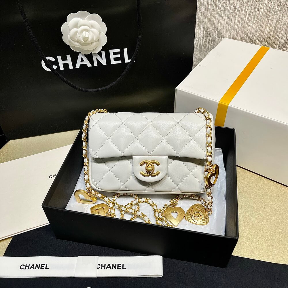 Chanel Mini Flap Bag Heart Chain AS3456