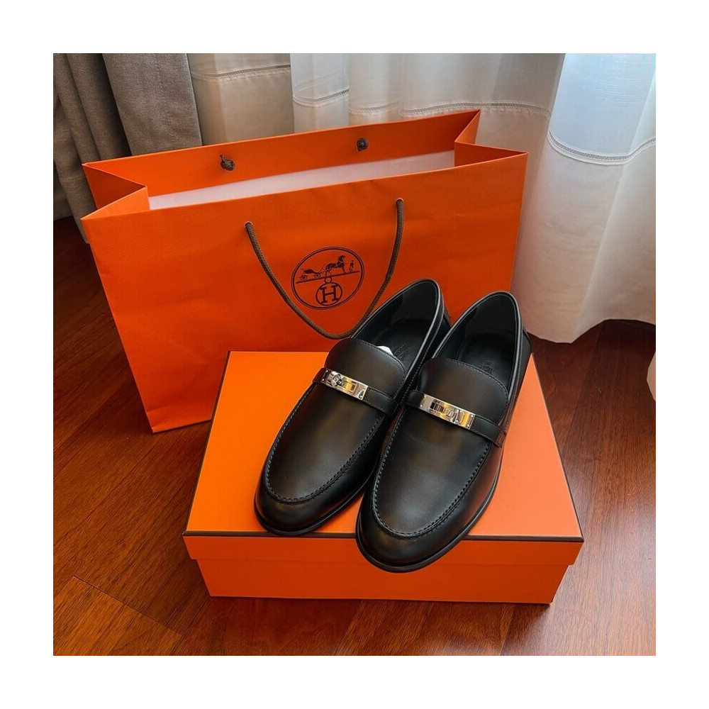 Hermes Calfskin Kelly Destin Loafer H212114 Black