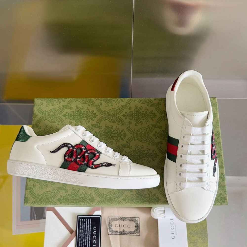 Gucci Ace Sneaker Embroidered Snake 456230