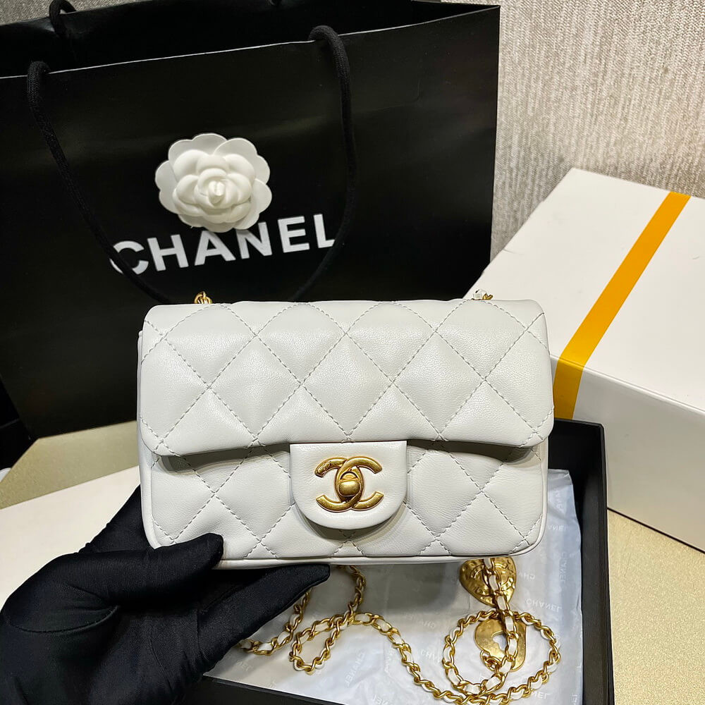 Chanel Mini Flap Bag Heart Chain AS3456