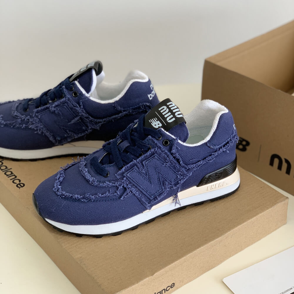 New Balance 574 x Miu Miu Denim Sneakers 5E765D